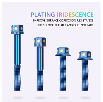 

M8 stainless steel 304 screw electroplated blue screw outer hexagon screw big head screw electric car motorcycle