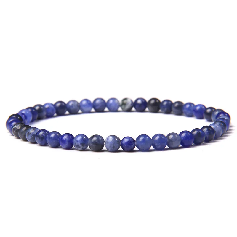 Chakra Energy Bracelet: Natural Agate & Onyx Beaded Stretch Jewelry