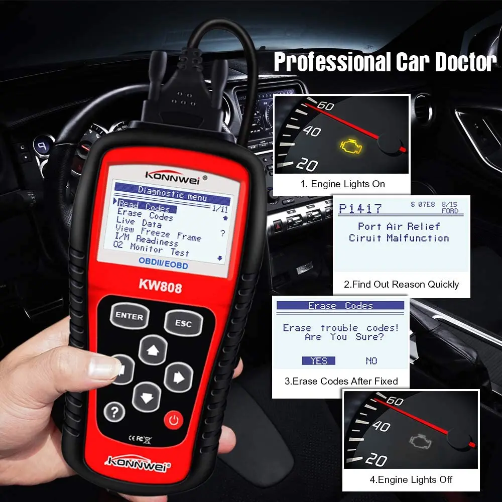 Автосканер konnwei kw808 отзывы