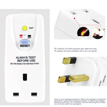 

UK 13A Converter Socket Safety Smart Home Circuit Breaker Cutout Plug Adapter
