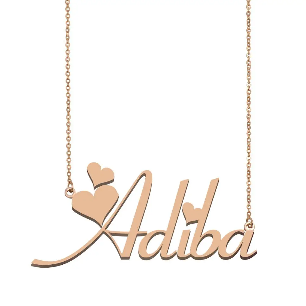 Adiba Name Necklace, Custom Name 
