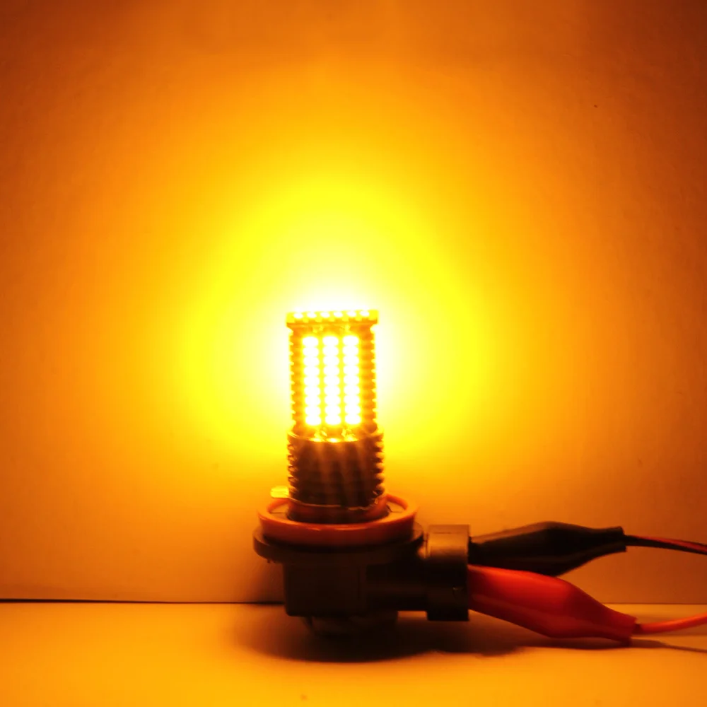 2 шт. H8/H9/H11 Светодиодный 3030SMD 3200LM противотуманные лампочки автомобильная лампа DRL 3000K 12V Максимальная мощность