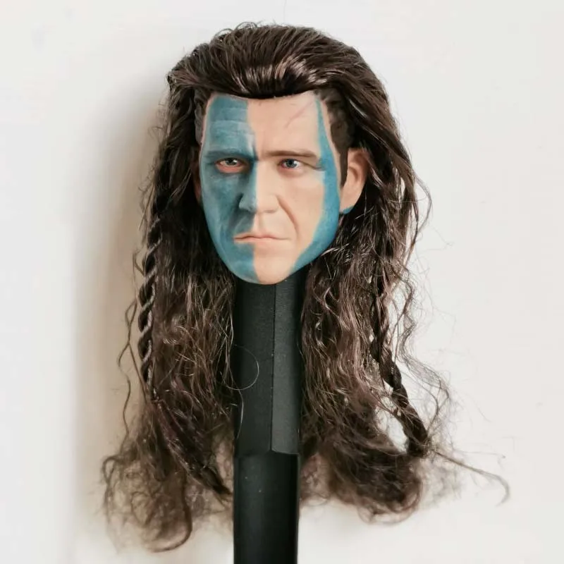 

1/6 Male movie star Scottish General Braveheart Mel Gibson As William Wallace head sculpt 12 inch TBLeague doll accessories