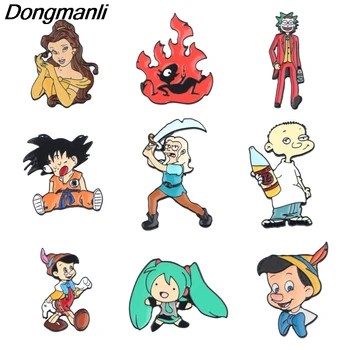 

P4409 Dongmanli Puppet Metal Cute Collar Pins and Brooches for Women Brooch Jewelry Lapel Pin Badge