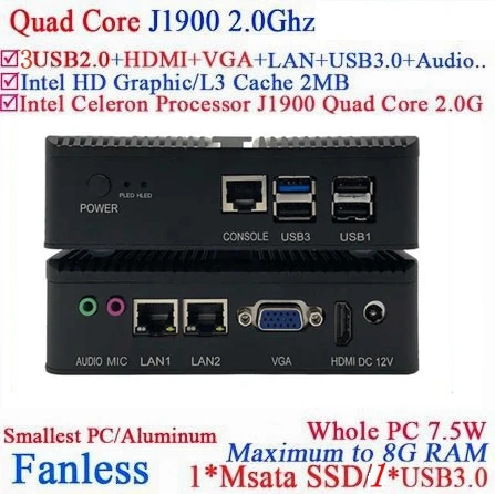 

Мини ПК Arm встроенные компьютеры Intel J1900 J1800 X86 компьютер 8 ГБ ОЗУ 120 ГБ SSD безвентиляторный Тонкий клиент