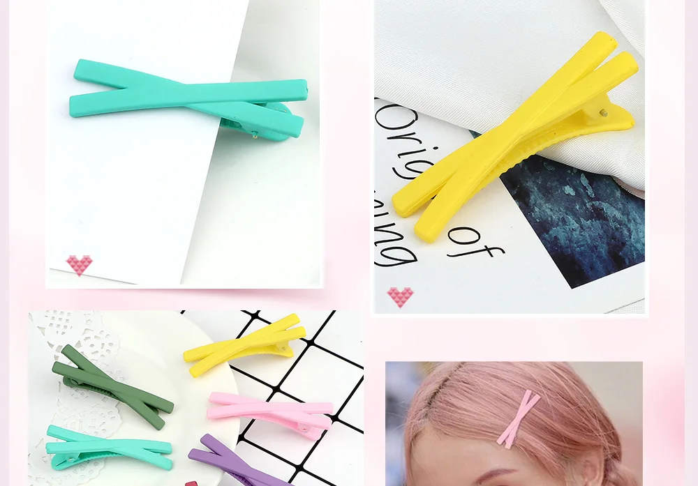 5Pcs Mode X Förmigen Haar Clips Einfarbig Matte Barrettes Bunte Süße Haarnadeln Für Mädchen Frauen Haar Zubehör Haar werkzeuge – Detail 13