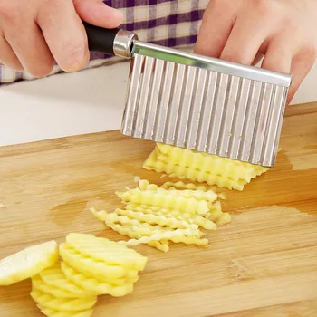 

Creative Multi-function Vegetable Chopper Wavy Potato Cutter Taiji Saber Stainless Steel Potato Cutter Knife Strip Cutter French