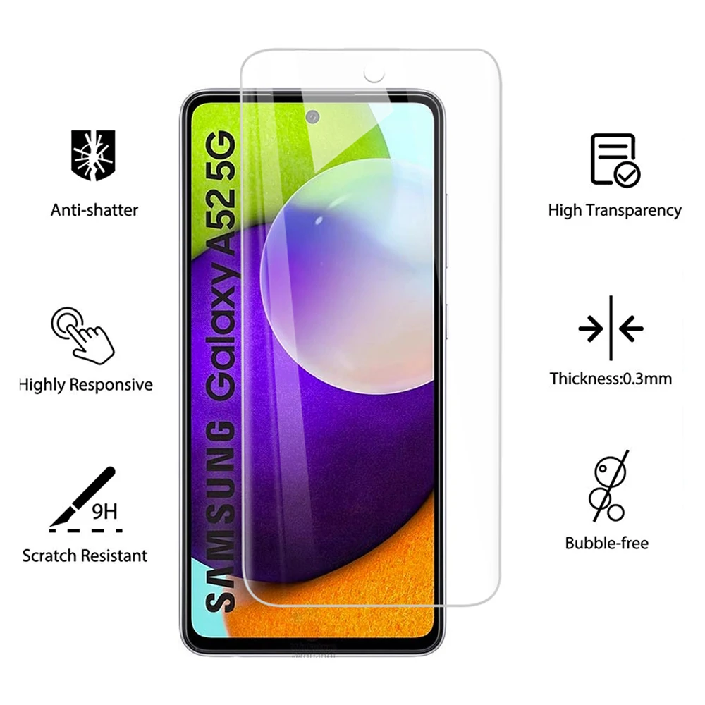 Premium Tempered Glass Screen Protector - 3 Pack, 9H Clear