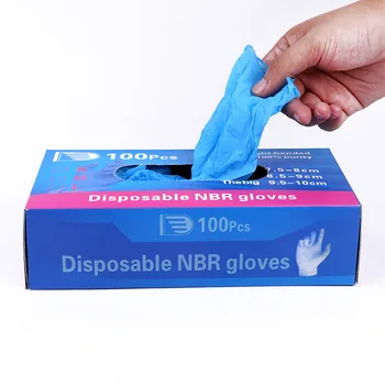 

100pcs Disposable Nitrile Exam Gloves Anti-slip Powder Free Non Latex Non Vinyl SP99