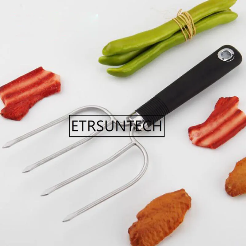 50pcs Four Needle Stainless Steel Turkey Fork Oven Lifter Barbecue Roasting Outdoor Tools Chicken Camping