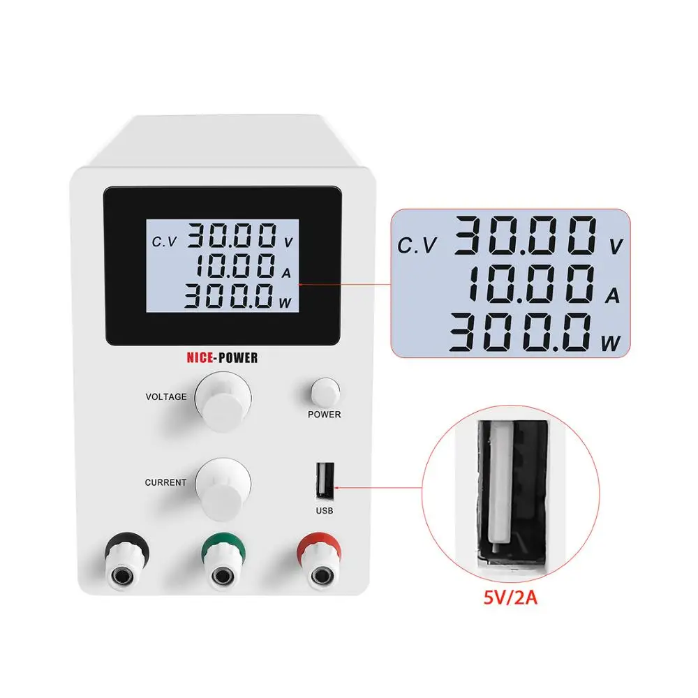 

USB DC Laboratory Regulated Power Supply Adjustable 30V 10A 60V 5A Voltage Regulator Stabilizer Switching Bench Source 3/4 digit