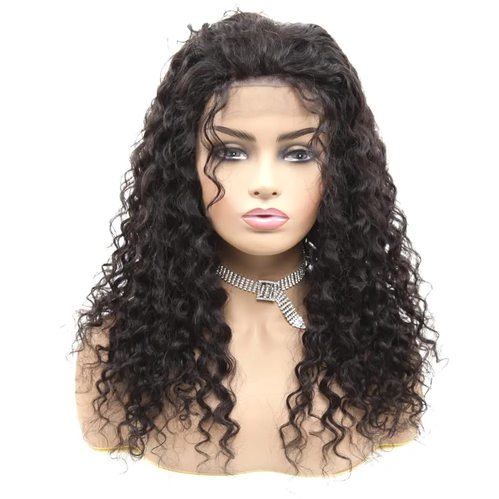 

Peruvian Water Wave 13*4 Lace Front Human Hair Wigs Frontal Lace Wig With Baby Hair Pre Plucked Natural Hairline 150% Remy Hair