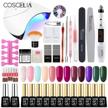 Гель-лак набор инструментов для маникюра для ногтей набор светодиодная УФ-лампа для ногтей сушилка 6/10/12 шт Цвета Гель-лак для ногтей DIY Инструменты для ногтей комплект гель