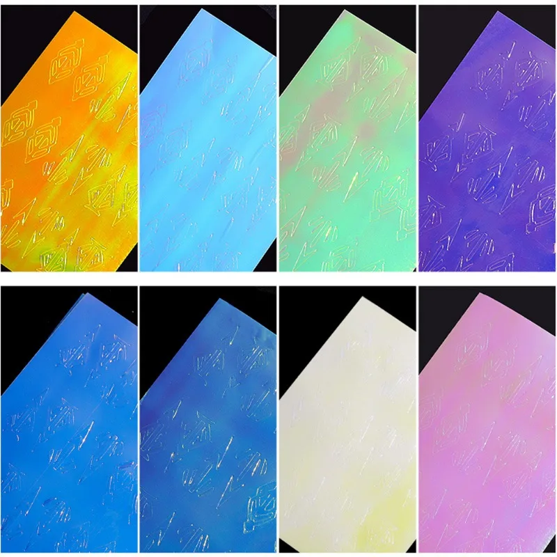 Nail Flame Sticker Reflections Tape Adhesive Nail Art Flame Stickers Laser Sticker