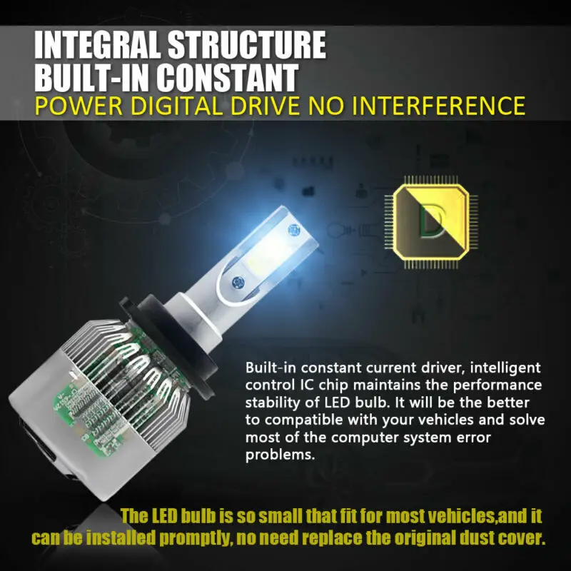 2 шт. автомобилей головной светильник лампы 9-32 В постоянного тока 6000K белый 9200LM для TXVSO8 D2S D4S T2 авто светодиодный светильник головной светильник лампы комплект