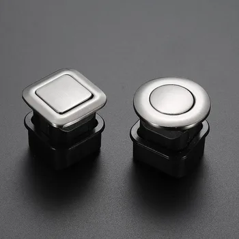 

5pcs Hidden Spring Furniture Handles Door Handle Silver Drawer Pulls Knobs Kitchen Cabinet Handles and Knobs Embedded