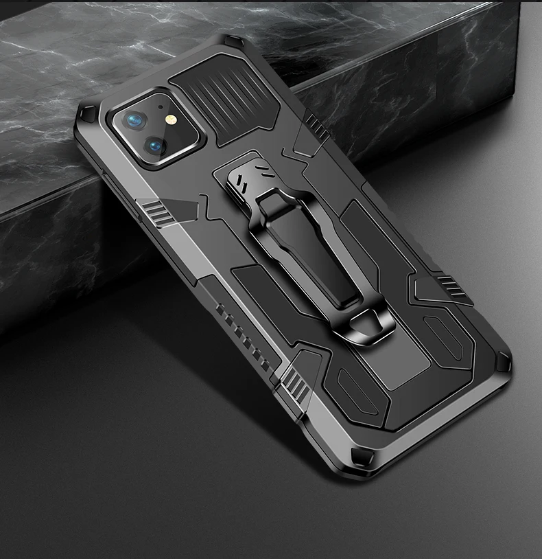 Armor Phone Case For Oppo Realme C21 C20 C11 5F 5 Lite 4G A5 2020 A9 F19 Pro 2021 V5 5G C15 C25 C12 Reno Rugged Stand Back Cover oppo mobile cover