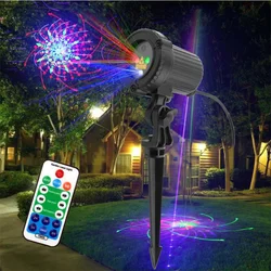 Projecteur Laser de noël avec télécommande, imperméable conforme à la norme IP65, éclairage d'extérieur, idéal pour un jardin ou une douche, rvb, 32 motifs, 2022 