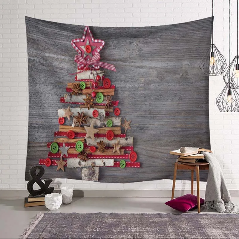 Рождественский настенный гобелен декоративный праздничный новогодний Рождественский настенный гобелен настенный ковер одеяло коврик - Цвет: Style 2