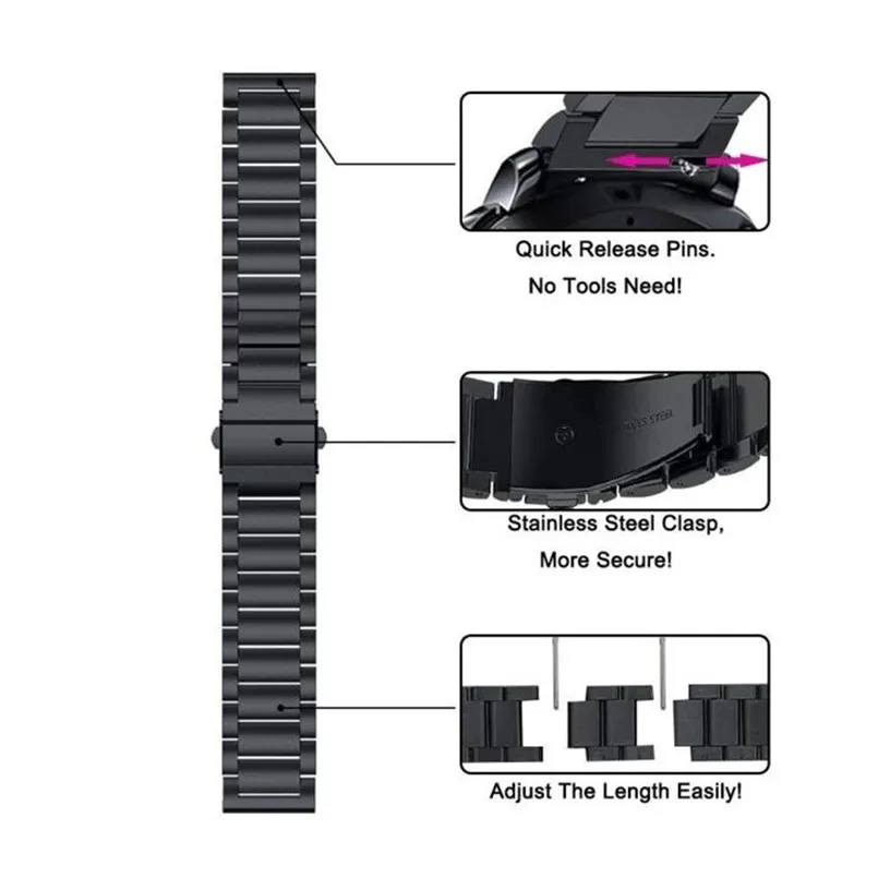 Браслет для AMAZFIT GTR Смарт-часы 47 мм роскошный модный ремешок из нержавеющей стали металлический браслет 40JUL31