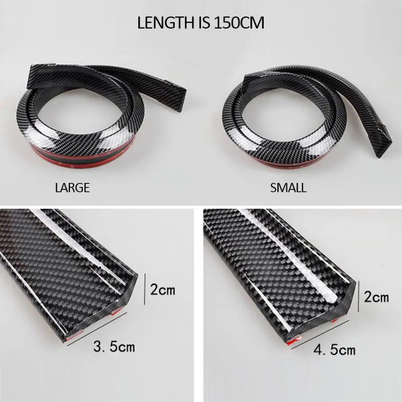 Carbon Fiber Tail Wing And Stator Wing 3D Carbon Fiber Large Tail Wing And Small Tail Wing Anti-Scratch Guard Chrome Sticker