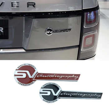 

For Land Rover SV Autobiography Logo Range Rover Velar Sport Evoque Discovery 2 3 4 Defender Car Rear Emblem Sticker Accessories