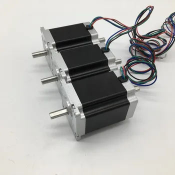 

3PCS Nema23 Stepper Motor Dual shaft 57*112mm 4.2A 3Nm 430Oz-in 2ph 4 Wires 3 Axis High Torque for CNC Router Lathe