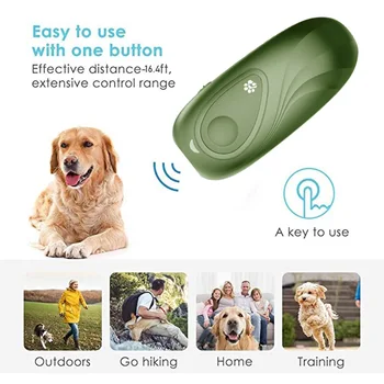 

Dog Training Device 3 In 1 Anti Barking DogTraining Device Pet Handheld Trainer Lighting Ultrasonic Anti Barking Pet Supplies 6
