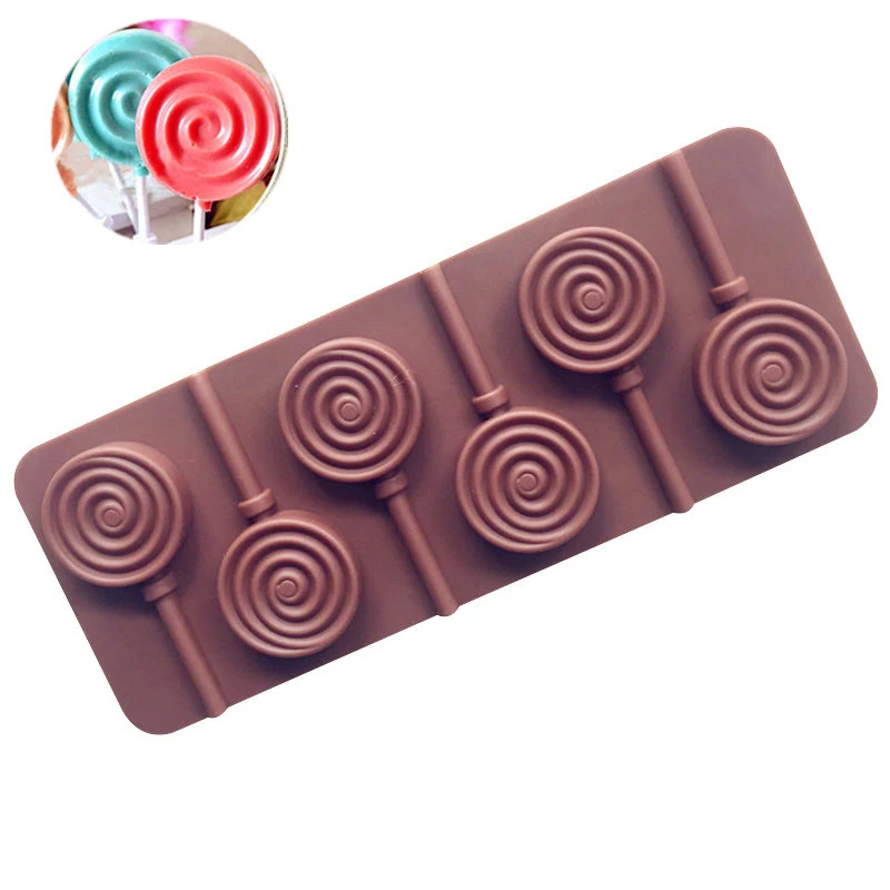 

6 pairs of delicious donuts silicone chocolate mold, silicone lollipop mold