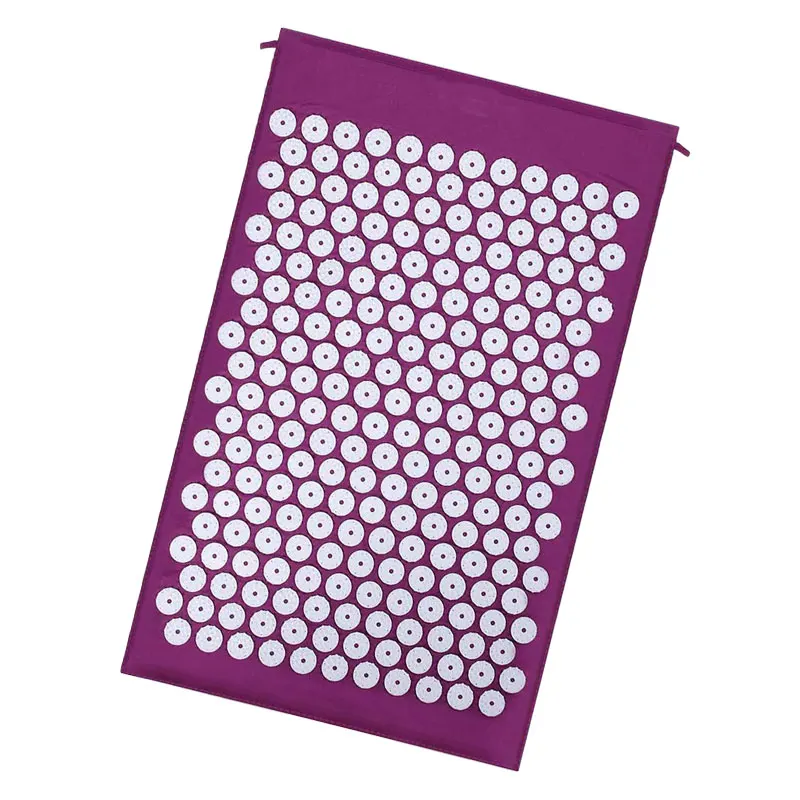 Purple-Mat Коврик/подушка) нескользящий коврик для йоги Подушка Лотос Спайк акупунктурный Массажный коврик кровать Пилатес Йога массажная подушка облегчение боли и стресса - Цвет: Purple-Mat