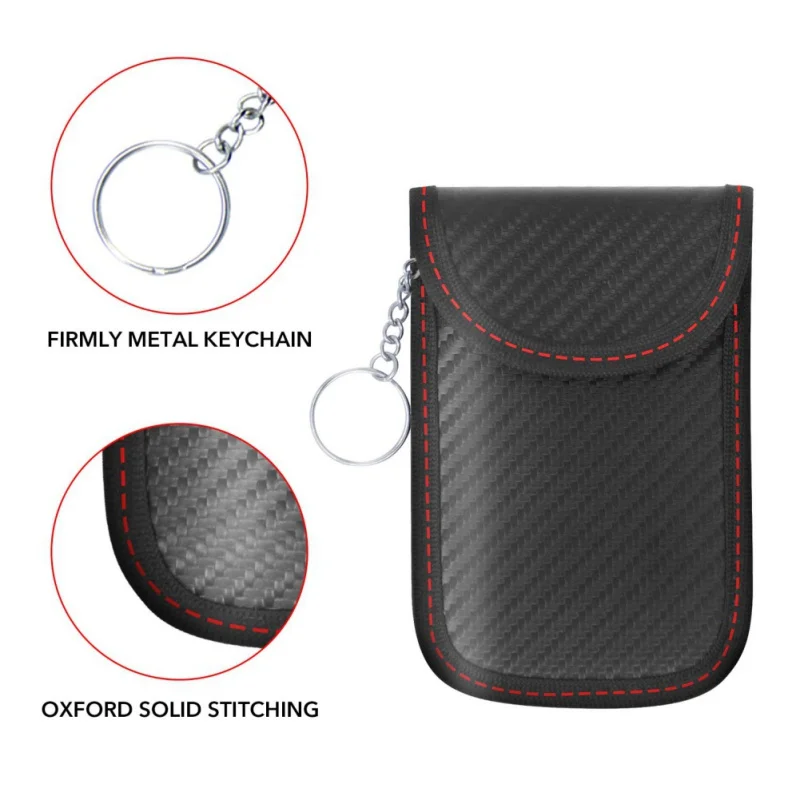 Faraday Card Car Keys Case FOB Signal Blocker Bag RFID Shielding Key Credit Card Bags Organizer For Privacy Protection