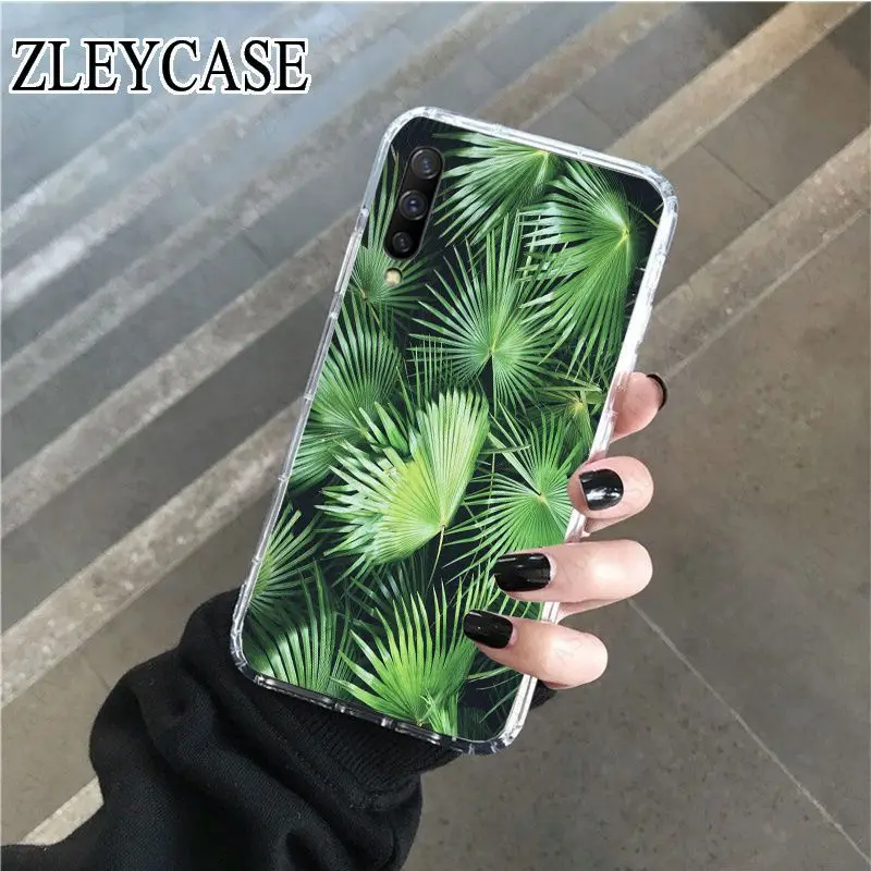 Summer tropical  Palm Leaf Banana Leaf Flowers