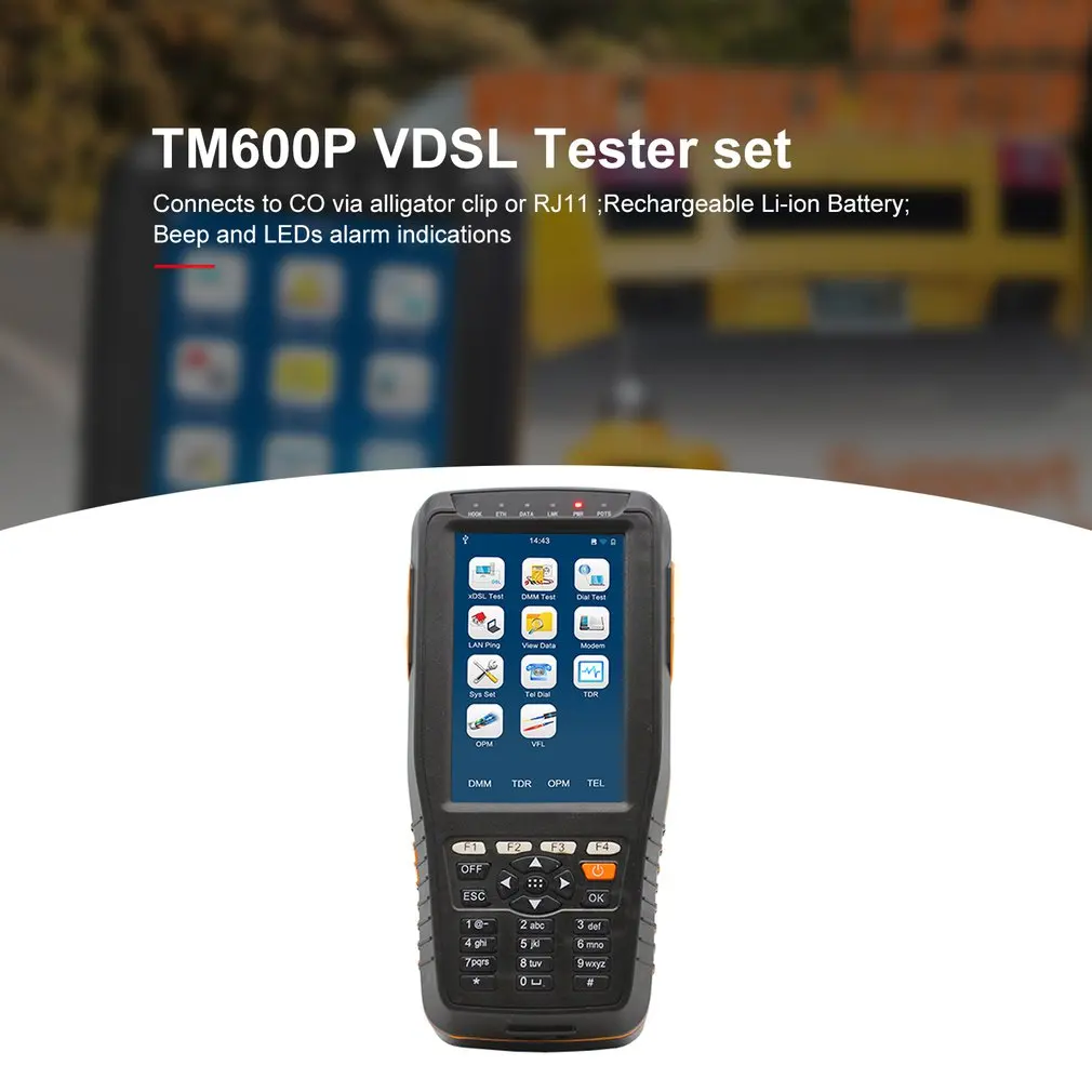 TM600P VDSL VDSL2 Полный функциональный тестер поддержка 35b 30a 17a профиль ADSL WAN & LAN с OPM + VFL