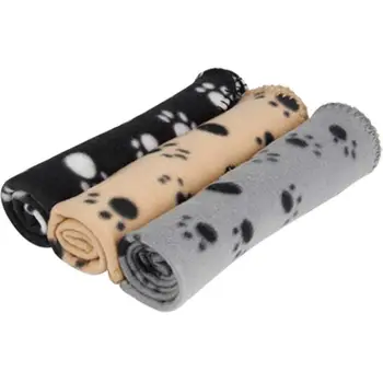 

3 x Large Dog Cat Pet Soft Fleece Blankets 70cm X 100cm