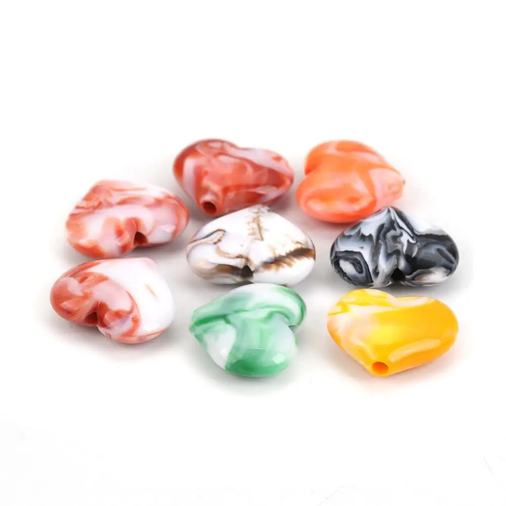 DoreenBeads Hot подвески из акриловых бусин Love Heart Red для ювелирных изделий своими руками
