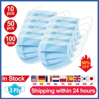 

Fast Delivery Non Woven Disposable Medical Face Mask 3 Layers Face Masks Ear loop Mouth Mask High Quality
