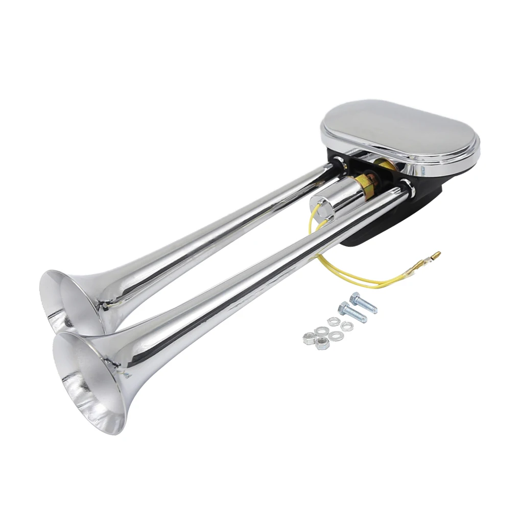 24V SUPER LOUD AIR HORNS DUAL TRUMPET HORN WITH COMPRESSOR FOR CAR