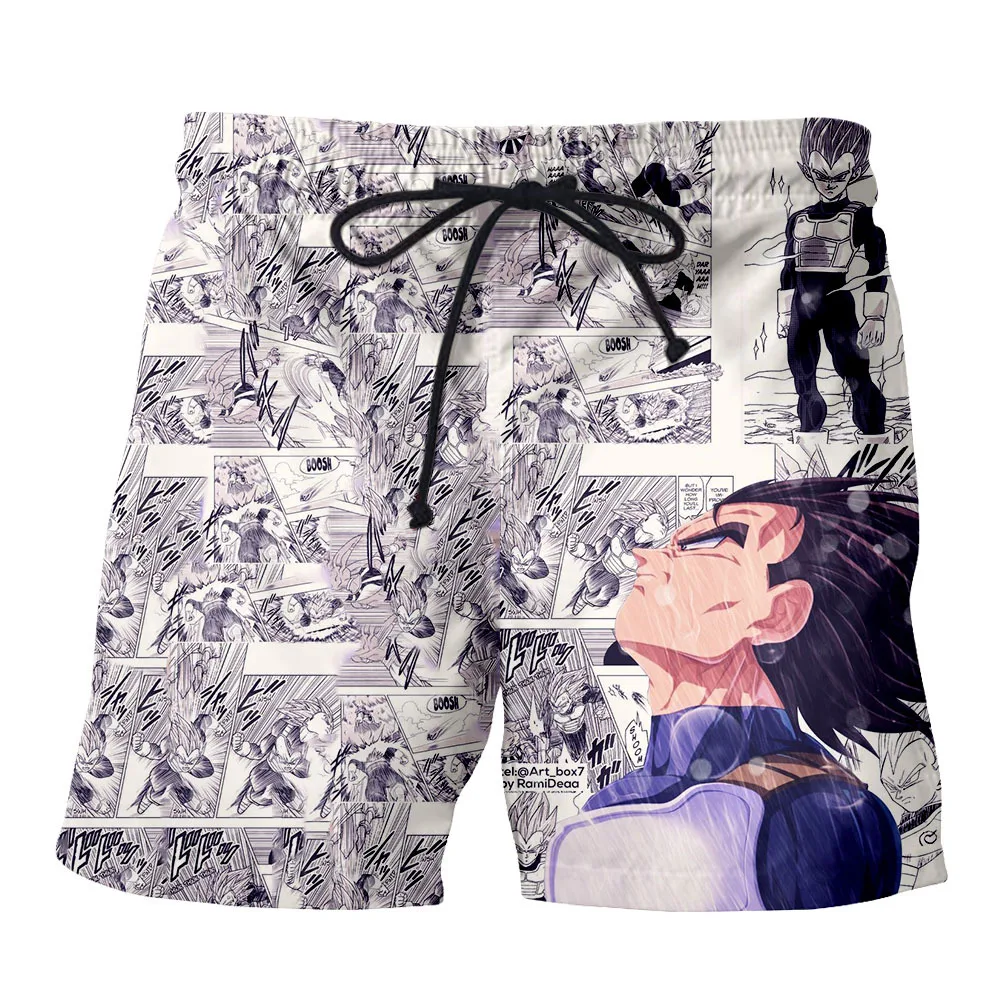 Reducido NOVEDAD DE VERANO casuales de los hombres pantalones cortos de Hip Hop Anime gracioso Goku 3D suelto impreso pantalones cortos de playa bikini traje de baño para playa masculino pantalones cortos AjXNeOLDEV9