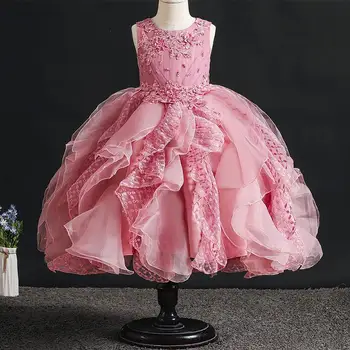 

Ball Gown for Girls Dress First Communion Vestidos Teens Prom Princess Lace Dress Beading Birthday Party Dresses J837