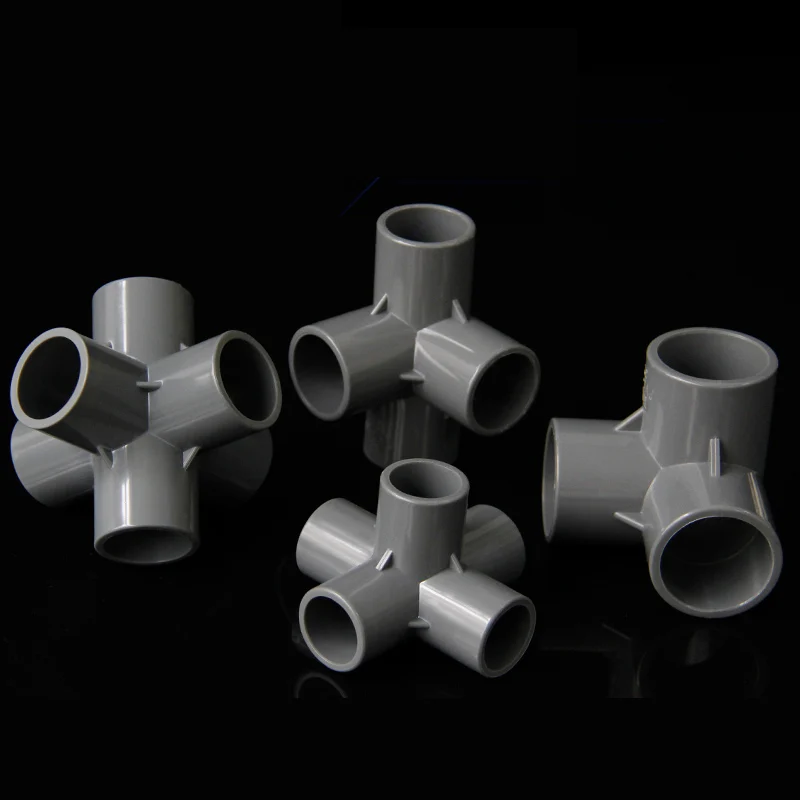 

20mm 25mm 32mm 40mm 50mm ID 3 4 5 6 Way Gray PVC Tube Joint Pipe Fitting Coupler Adapter Water Connector For Aquarium Fish Tank