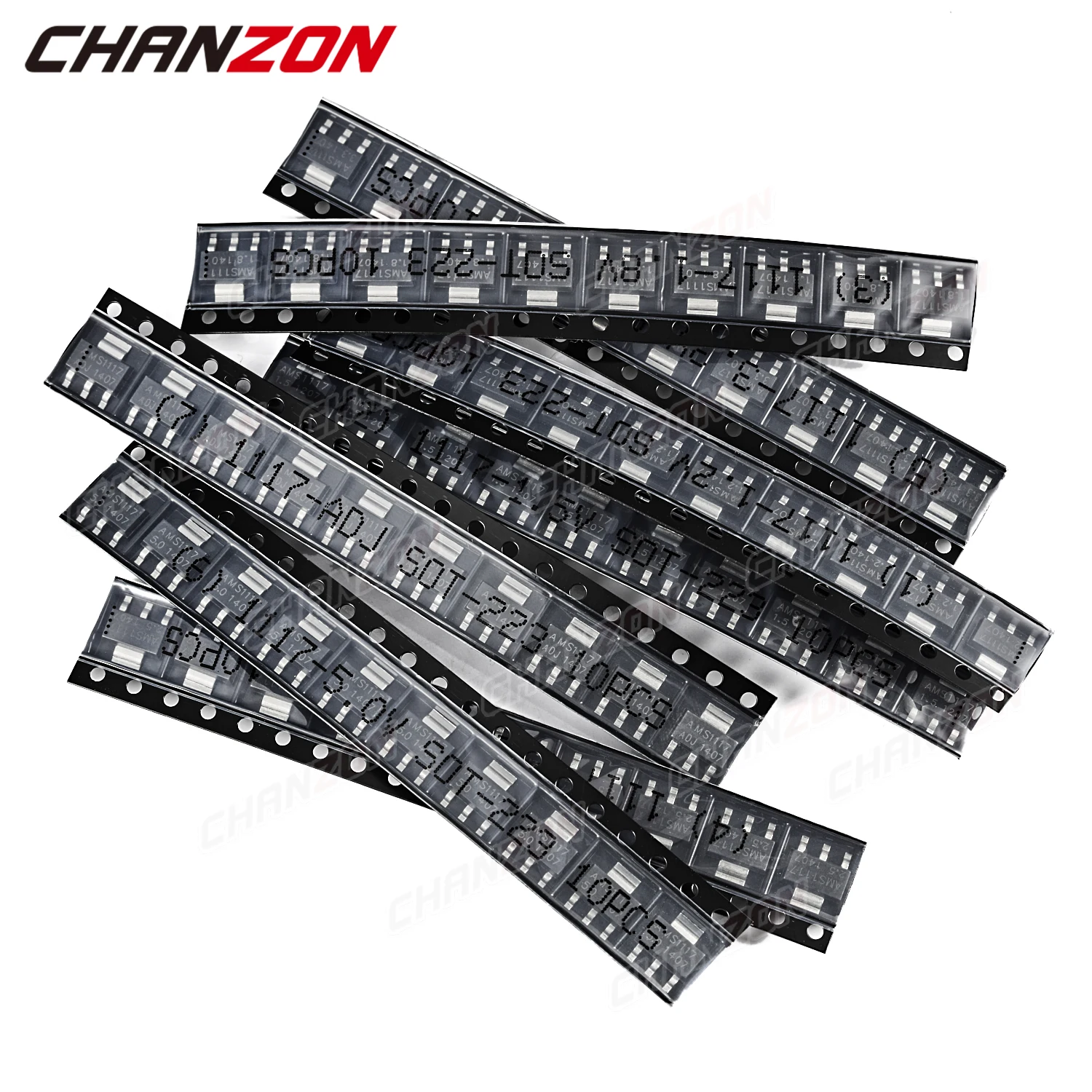 AMS1117 SOT-223 Low Dropout Voltage Regulator SMD Transistor Kit Assortment Bipolar Junction BJT Triode Tube Fets DIY Set bjt transistor transistors kit mosfet transistor voltage regulator ic triac transistor