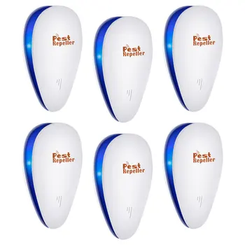 

6 Pcs Mosquito Dispeller Durable Mute Mouse Expeller Pest Dispeller Ultrasonic Pest Repeller for Office Restroom
