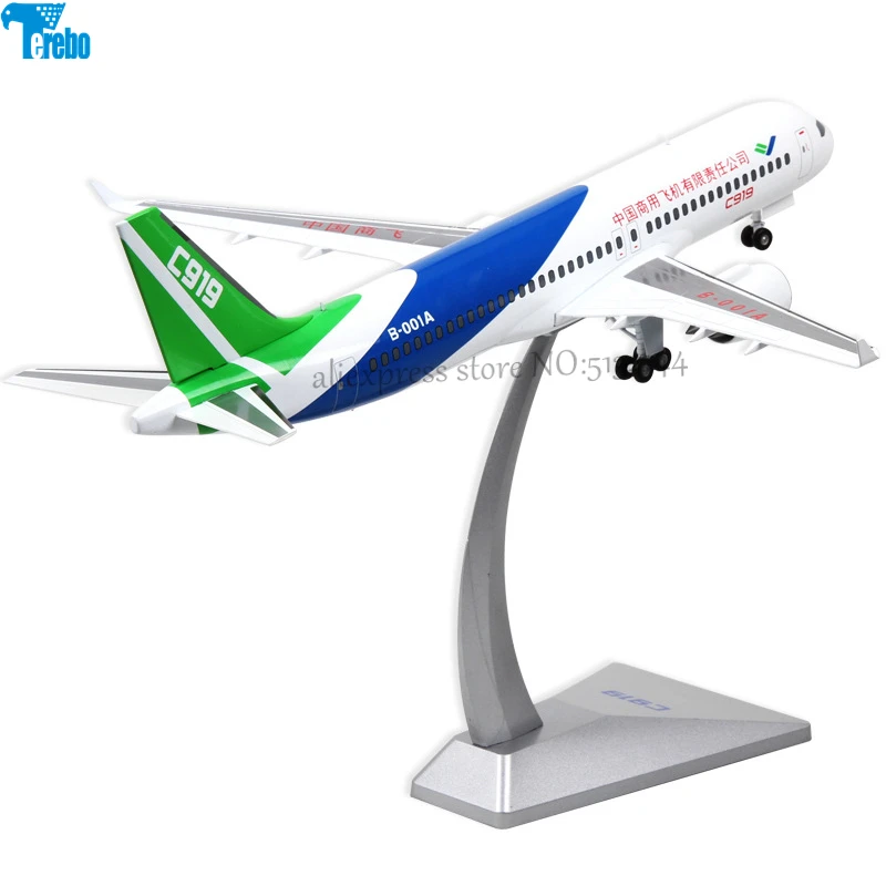 

Terebo Metal C919 aircraft model aviation three swordsman big aircraft model gift collection
