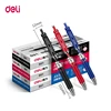 Deli Gel Pen Set 0.5mm Bullet Retractable Learning Writing Ballpoint Pens Ink color Blue Black Red School Office Stationery 1