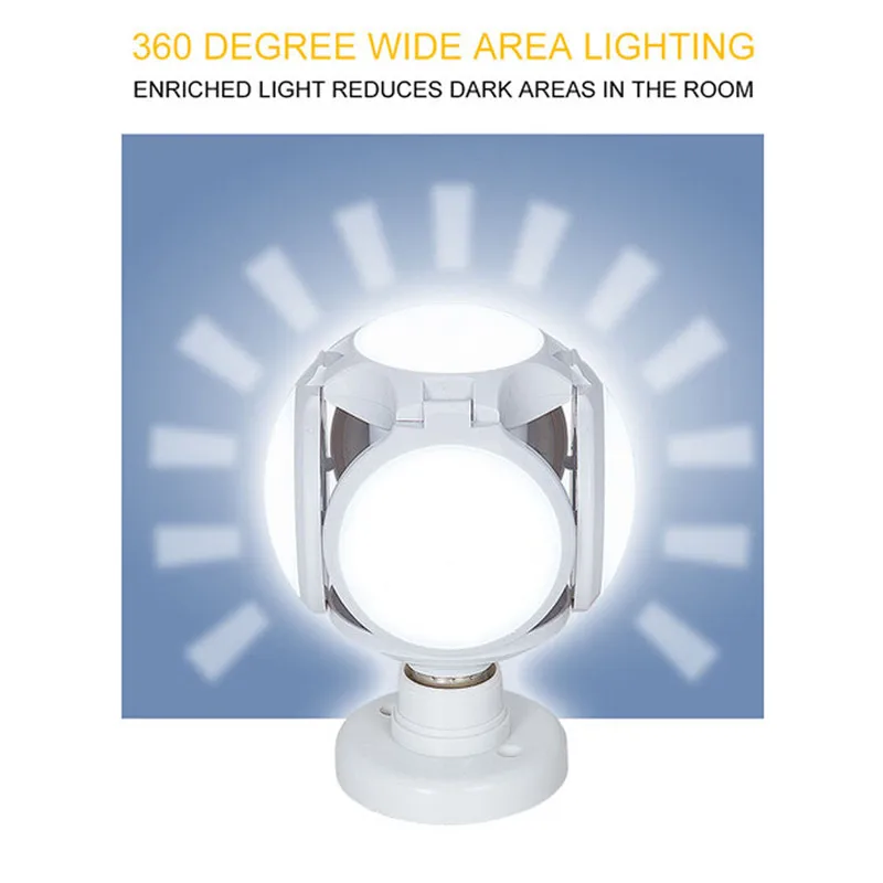 LED Folding Football UFO Bulb High Brightness 30W Night Light for Indoors School Warehouse Lighting Lanterna 40DEC0602