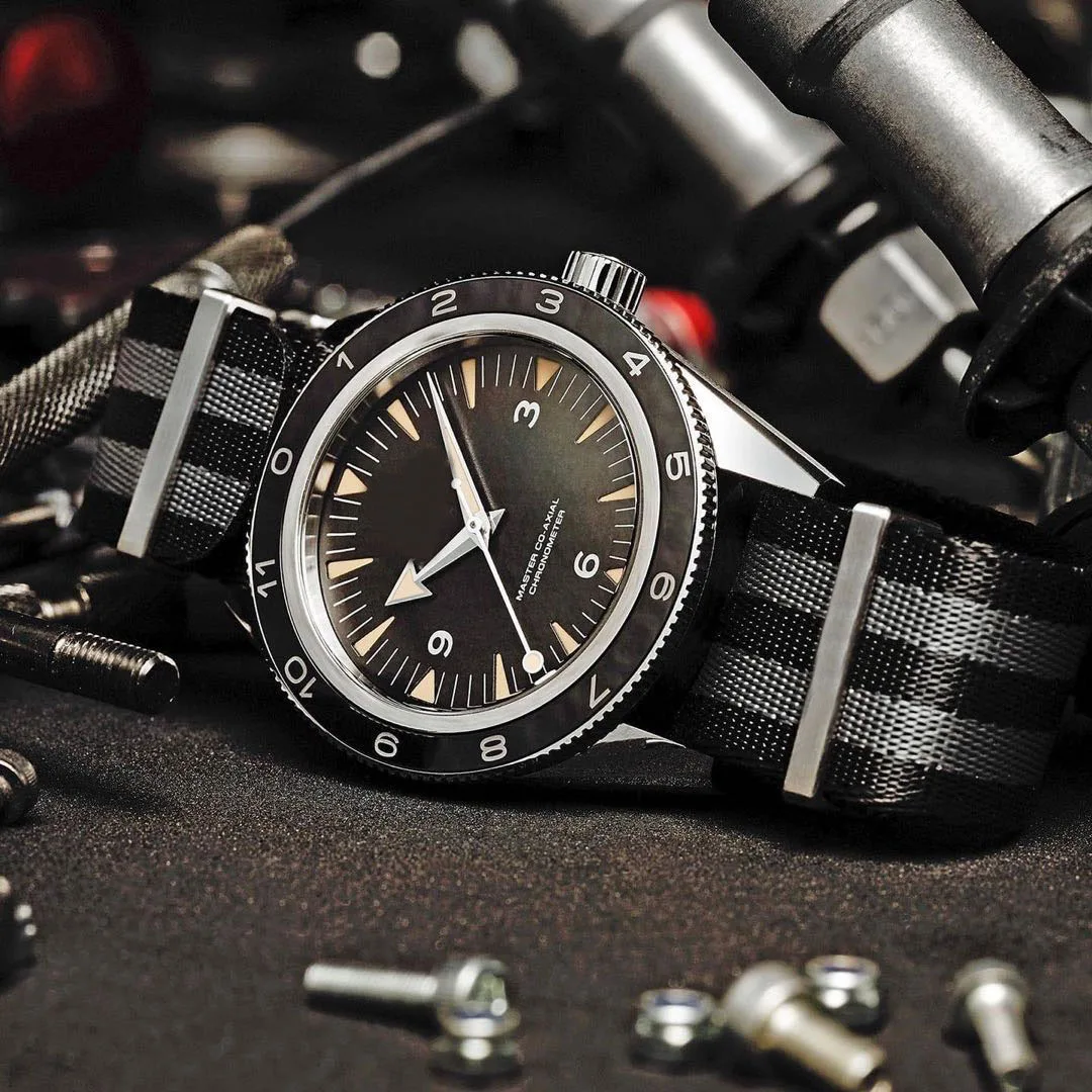 Роскошные Брендовые мужские автоматические механические черные холщовые синие из нержавеющей стали James Bond 007 сапфировые спортивные часы с керамическим ободком AAA