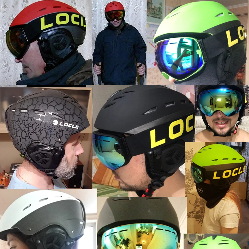 LOCLE профессиональный лыжный шлем для взрослых женщин и мужчин катания на коньках
