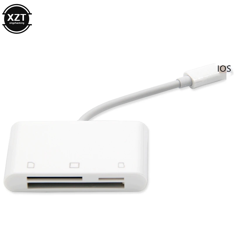 Для iphone OTG кард-ридер для TF CF SD карта памяти 3 в 1 писатель адаптер для iphone XS XR X 7 8 Plus для ipad разъем камеры