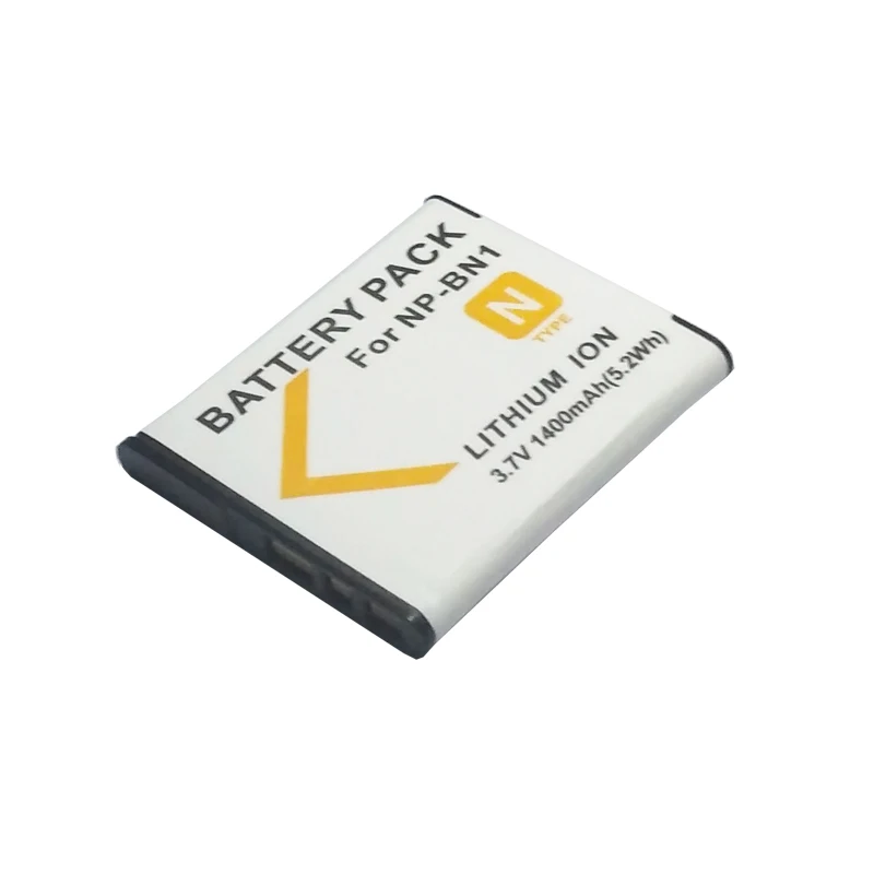 1400 мА/ч, NPBN1 Батарея+ двойной NP-BN1 зарядное устройство для sony камера TX9 WX100 TX5 WX5C W620 W630 W670 TX100 L10 для sony np bn1 Батарея - Цвет: 1pcs battery