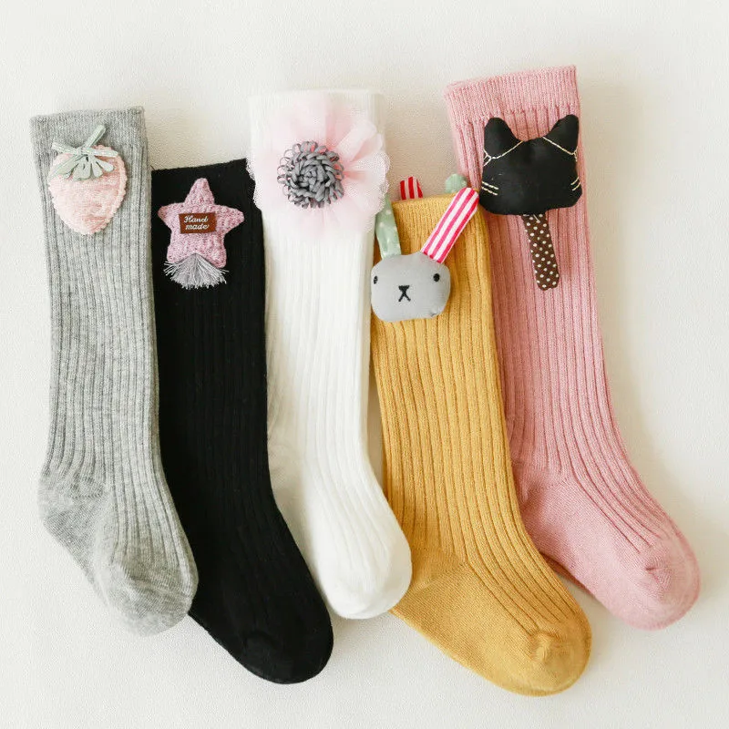 1 пара, унисекс, симпатичный милый мультяшный Лисичка, детские носки, детские носки для малышей, для мальчиков и девочек, мягкий хлопковый для младенцев с животными, носки для 0-3 лет